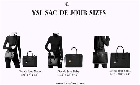 sac de jour sizes